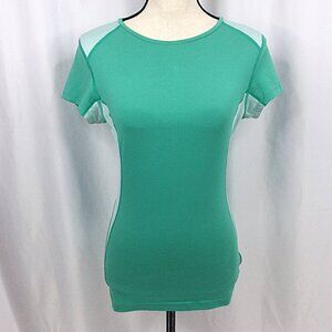 Columbia Omni-Freeze Zero Omni-Wick Evap Top Women Size Small Green Short Sleeve